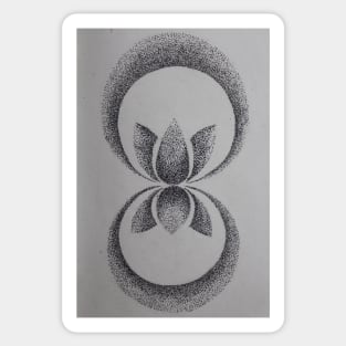 stippling flower  pattern Sticker